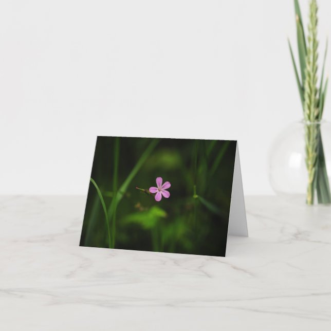 Tarjeta De Agradecimiento Flor Rosa (Anverso)