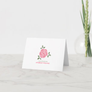 Tarjeta De Agradecimiento Flor rosa delgada personalizada