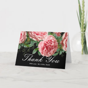 Tarjeta De Agradecimiento Flor rosa gracias