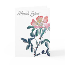 Flor Rosa salvaje de color de agua pintada a mano