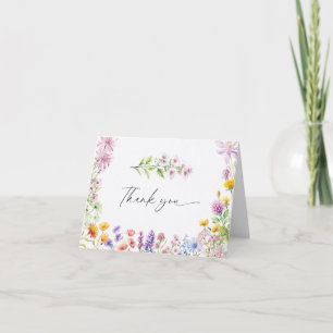 Tarjeta De Agradecimiento Flor silvestre de primavera   Colorido