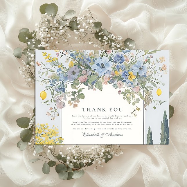 Tarjeta De Agradecimiento Flor silvestre floral (Subido por el creador)