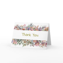Tarjeta de agradecimiento floral