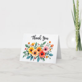 Tarjeta de agradecimiento floral