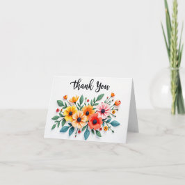 Tarjeta de agradecimiento floral