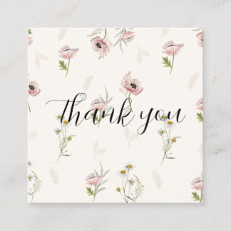 tarjeta de agradecimiento floral
