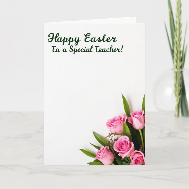 Tarjeta de agradecimiento floral (Anverso)