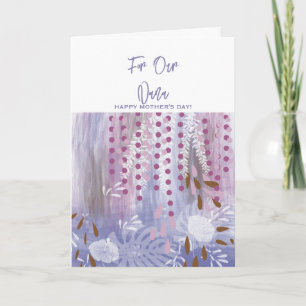 Tarjeta De Agradecimiento Floral Abstracto Moderno Nana Día de la Madre