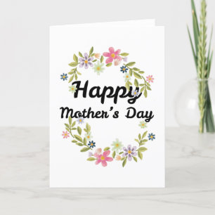 Tarjeta De Agradecimiento Floral acuática feliz día de la madre