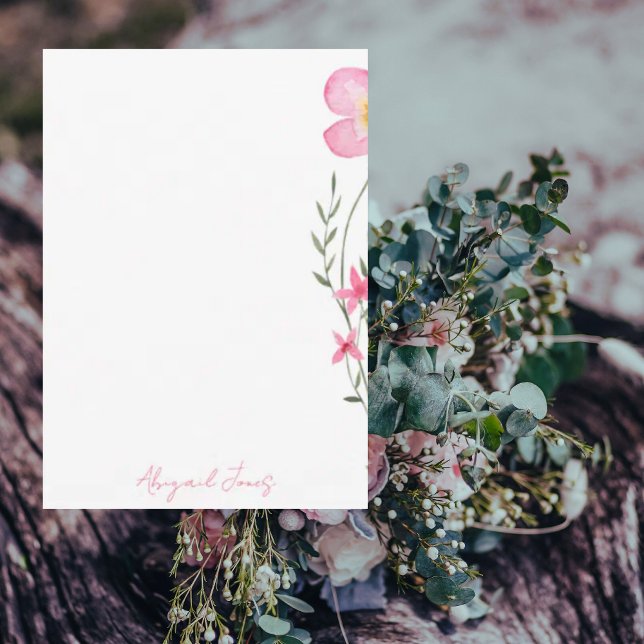 Tarjeta De Agradecimiento Floral acuática rosa personalizada II (Subido por el creador)