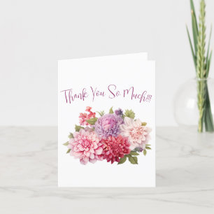 Tarjeta De Agradecimiento Floral acuática simple y elegante