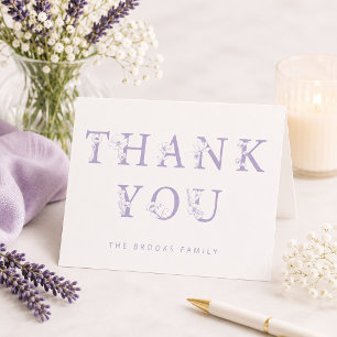 Tarjeta de agradecimiento floral Baby Shower de