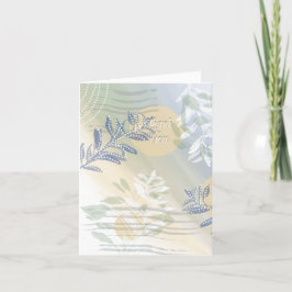 Tarjeta de agradecimiento floral botánica abstract