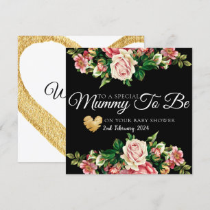 Tarjeta De Agradecimiento Floral Bouquet Baby Shower Mummy a la carta