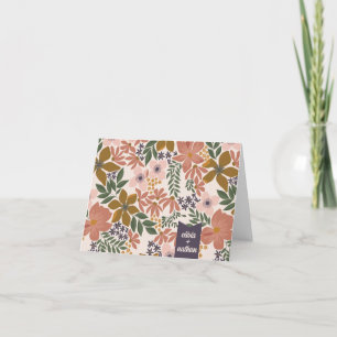 Tarjeta De Agradecimiento Floral Bridal Shower Personalizada
