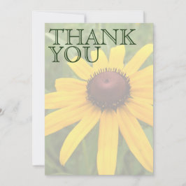 Tarjeta De Agradecimiento Floral Bridal Shower Single Rudbeckia Photo Person
