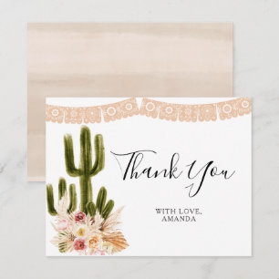 Tarjeta de agradecimiento Floral Cactus Taco 'bout