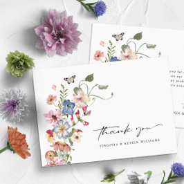 Tarjeta De Agradecimiento Floral colorida