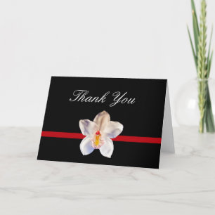 Tarjeta de agradecimiento floral con foto en blanc
