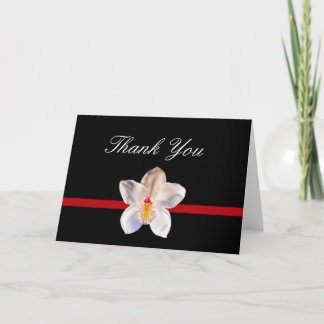 Tarjeta de agradecimiento floral con foto en blanc