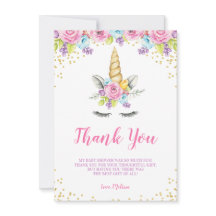 Floral de agua unicornio Baby Shower