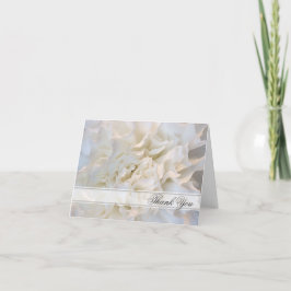 Tarjeta De Agradecimiento Floral de Carnación Blanca Gracias