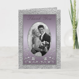 Tarjeta de agradecimiento floral de ciruela y pelt
