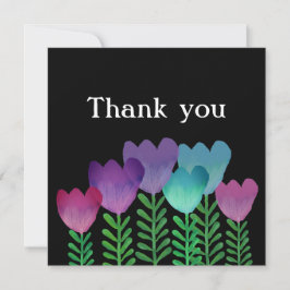 Tarjeta De Agradecimiento Floral de color