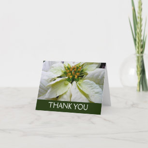 Tarjeta De Agradecimiento Floral de feriado de Navidades elegantes de Poinse