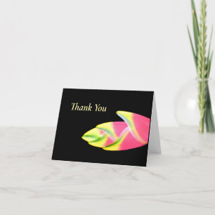 Tarjeta de agradecimiento Floral de Heliconia