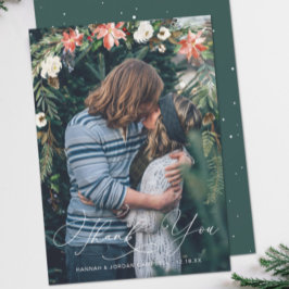 Tarjeta De Agradecimiento Floral de Invierno | Superposición de Fotos de Bod