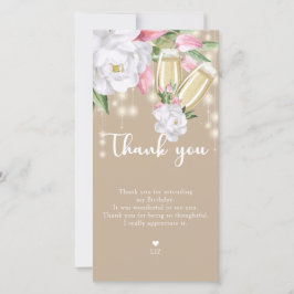 Tarjeta De Agradecimiento Floral de lujo 30 cumpleaños