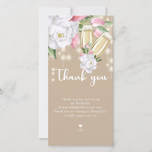 Tarjeta De Agradecimiento Floral de lujo 30 cumpleaños