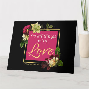 Tarjeta De Agradecimiento Floral de mujeres de fe: Hacer todas las cosas con