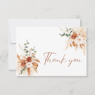Tarjeta de agradecimiento floral de otoño | Tarjet