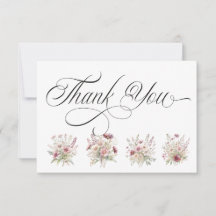 Tarjeta de agradecimiento floral de primavera