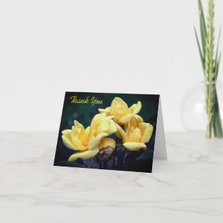 Tarjeta de agradecimiento floral de Rosebuds amari