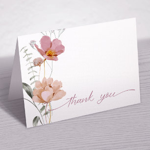 Tarjeta de agradecimiento Floral de Rubor