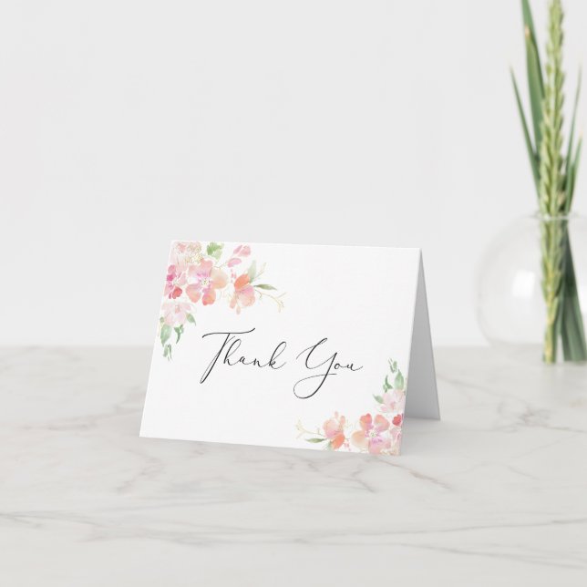Tarjeta de agradecimiento floral de simpatía funer (Anverso)