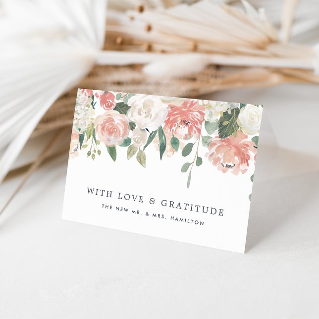 Tarjeta De Agradecimiento Floral de verano medio personalizada Gracias (Subido por el creador)