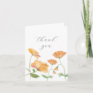 Tarjeta de agradecimiento floral del Naranja de ac