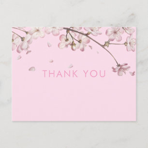 Tarjeta de agradecimiento floral delicada moderna 