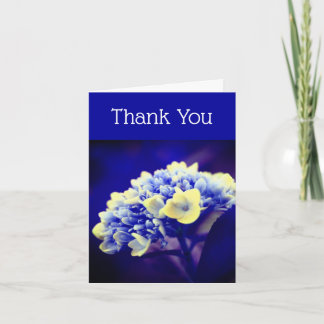 Tarjeta de agradecimiento floral Electric Blue Hyd