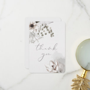 Tarjeta de agradecimiento floral elegante