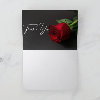 Tarjeta de agradecimiento floral elegante