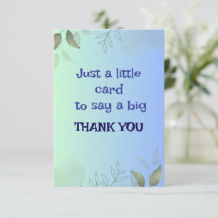 Tarjeta de agradecimiento floral elegante con yo p