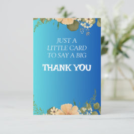 Tarjeta de agradecimiento floral elegante con yo p