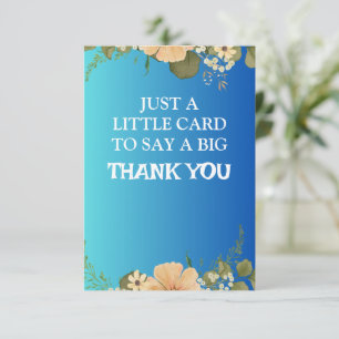 Tarjeta de agradecimiento floral elegante con yo p