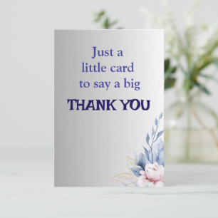 Tarjeta de agradecimiento floral elegante con yo p