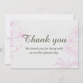 Tarjeta de agradecimiento floral elegante PACS Pin